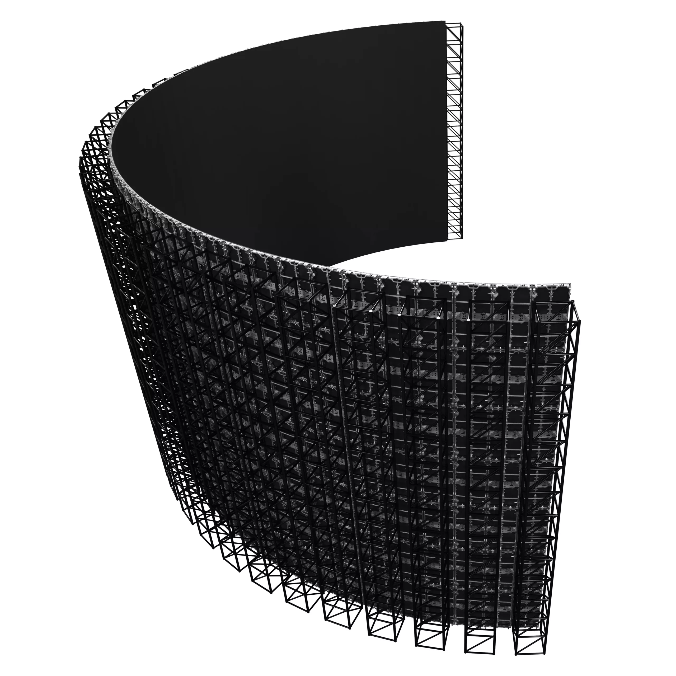 curved led wall