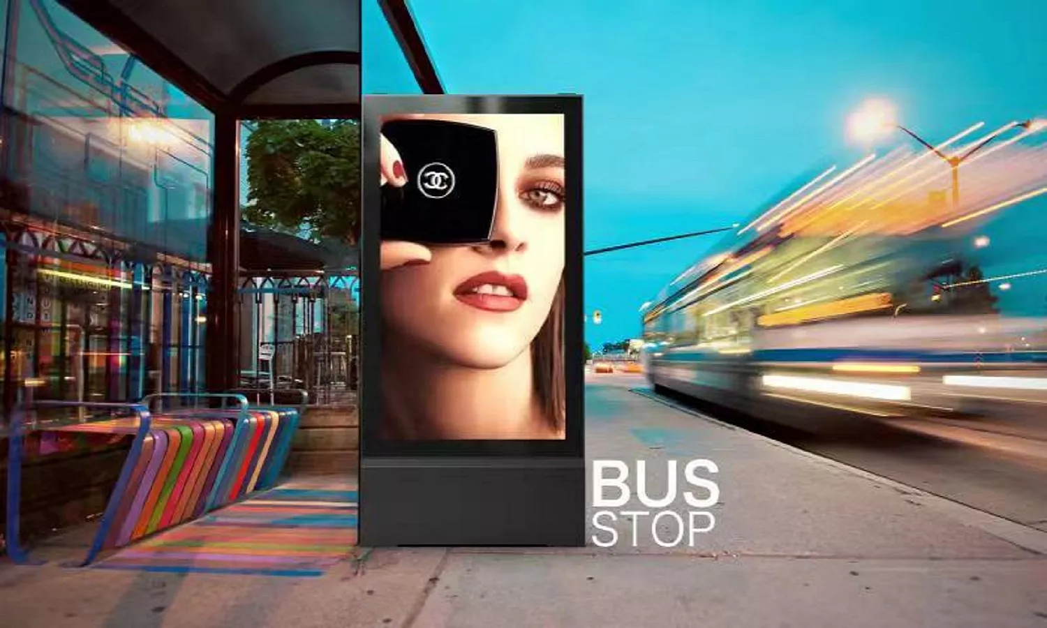 bus stop led poster bus stop led poster
