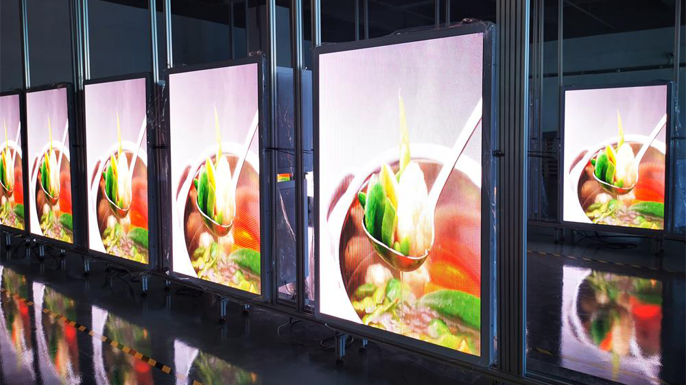 led poster screens in factory