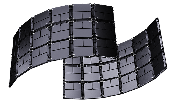 TETRIS2 curved led wall