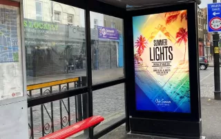 bus stop led poster