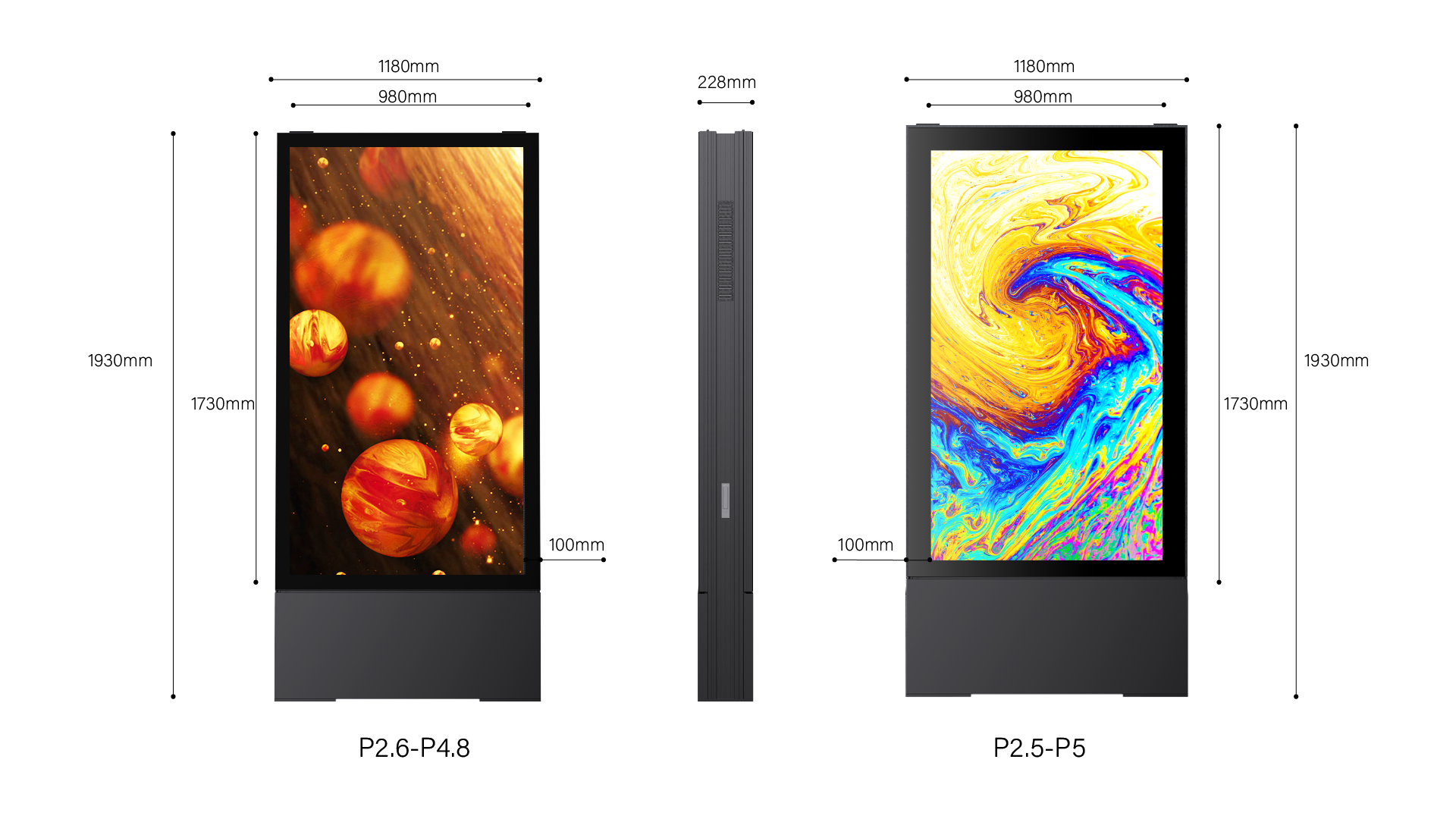 single and double side LED poster
