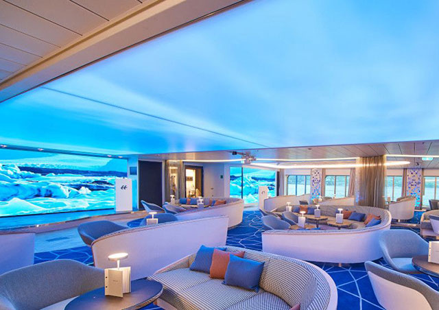 LED walls in cruise ships